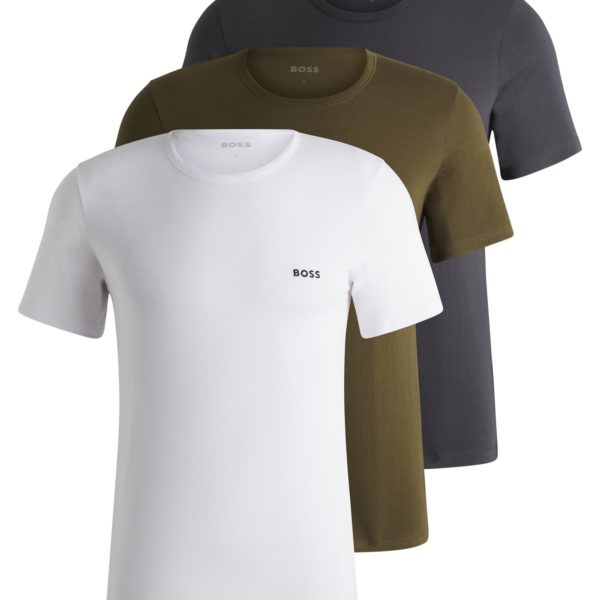 Lot de trois t-shirts en jersey de coton – Hugo Boss