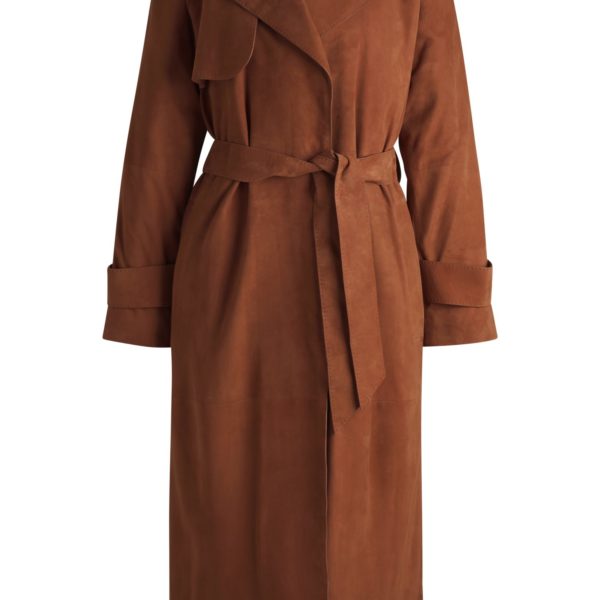Manteau en cuir nubuck à bords peints – Hugo Boss