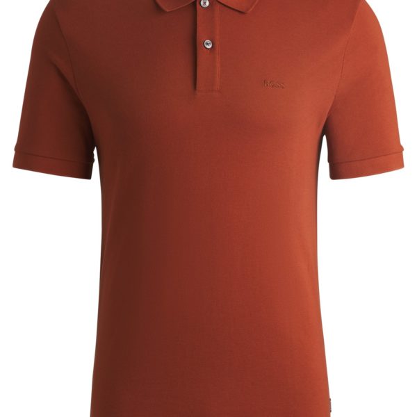 Polo Pallas en piqué de coton avec détails logotés – Hugo Boss