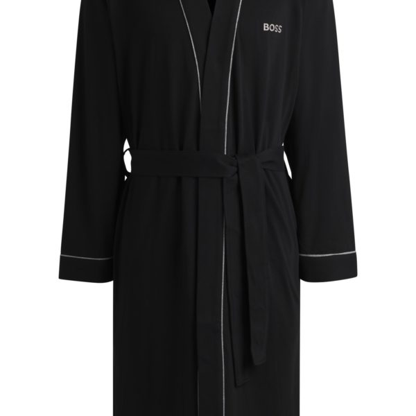 Peignoir en jersey de coton avec logo brodé – Hugo Boss