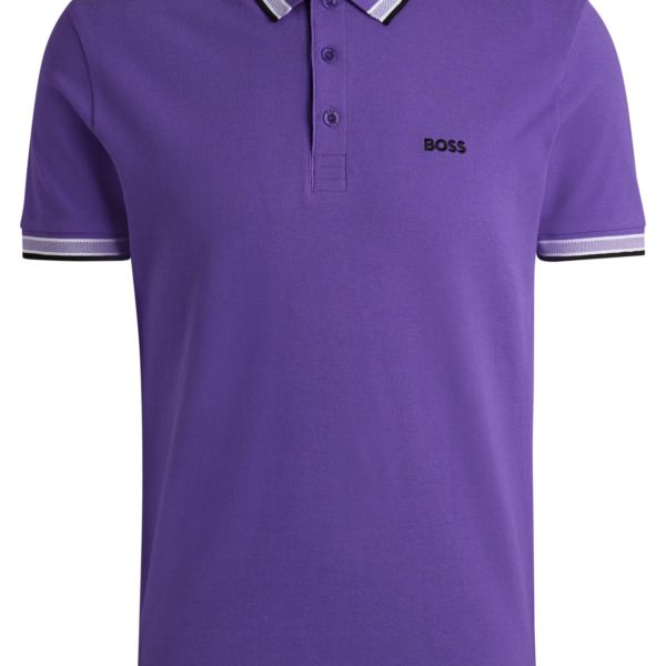 Polo Paddy en piqué de coton avec sous-col logoté – Hugo Boss