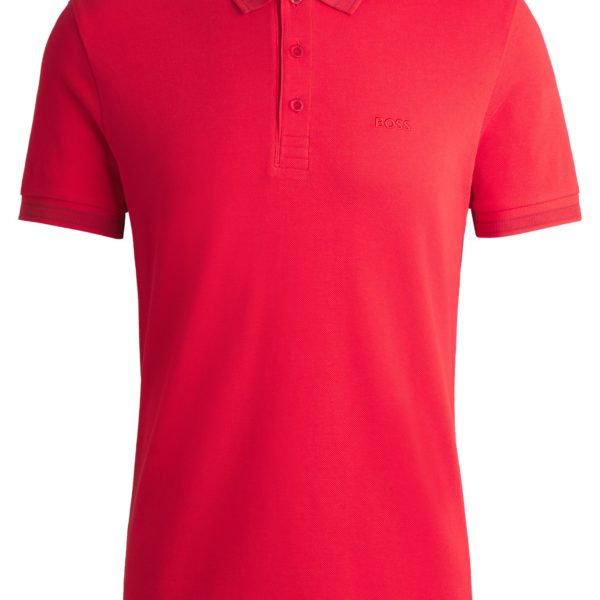 Polo Paddy en piqué de coton avec sous-col logoté – Hugo Boss