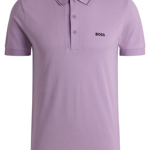 Polo Slim Fit en piqué de coton avec logo ton sur ton – Hugo Boss