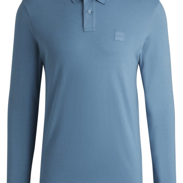 Polo Slim en coton stretch à patch logoté – Hugo Boss