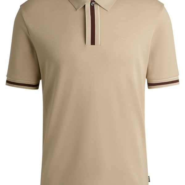 Polo en coton interlock avec liserés contrastants – Hugo Boss
