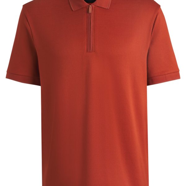 Polo en coton mélangé à la structure seersucker – Hugo Boss