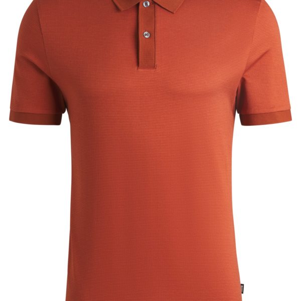 Polo en coton mercerisé à micro motif – Hugo Boss