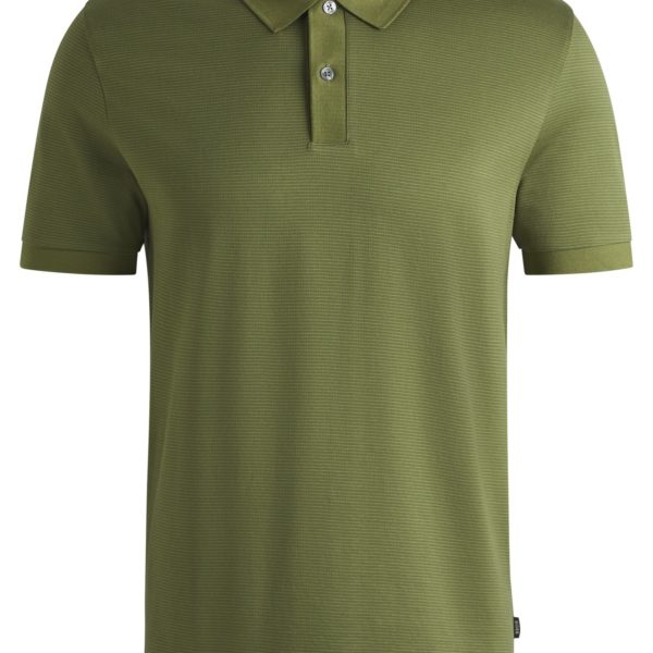 Polo en coton mercerisé à micro motif – Hugo Boss