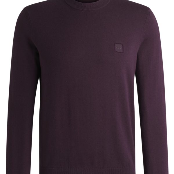 Pull Regular en coton et cachemire avec patch logoté – Hugo Boss