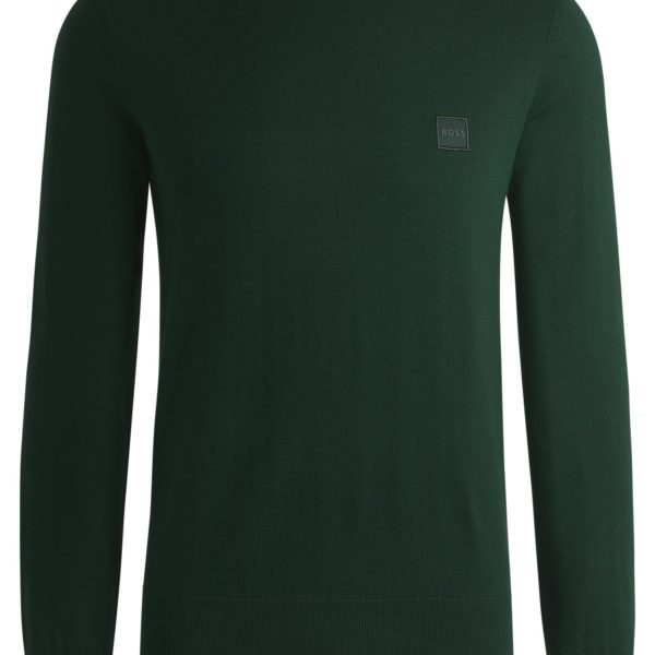 Pull Regular en coton et cachemire avec patch logoté – Hugo Boss