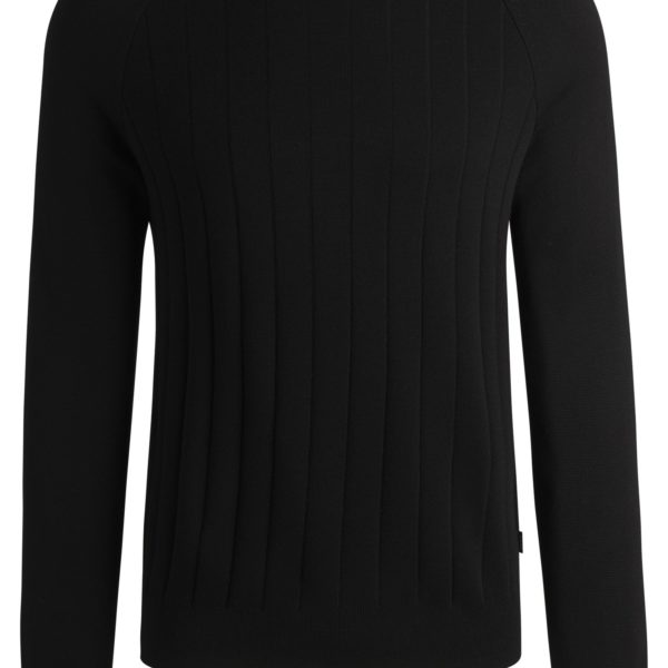 Pull Regular en laine mélangée à rayures en maille – Hugo Boss