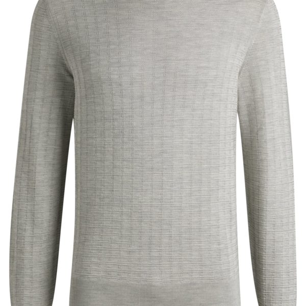 Pull Regular en maille de soie structurée – Hugo Boss