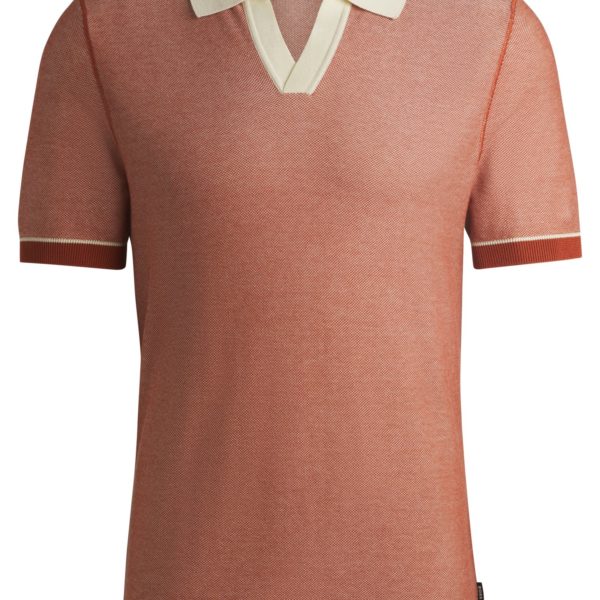 Pull en coton mélangé à col Johnny – Hugo Boss