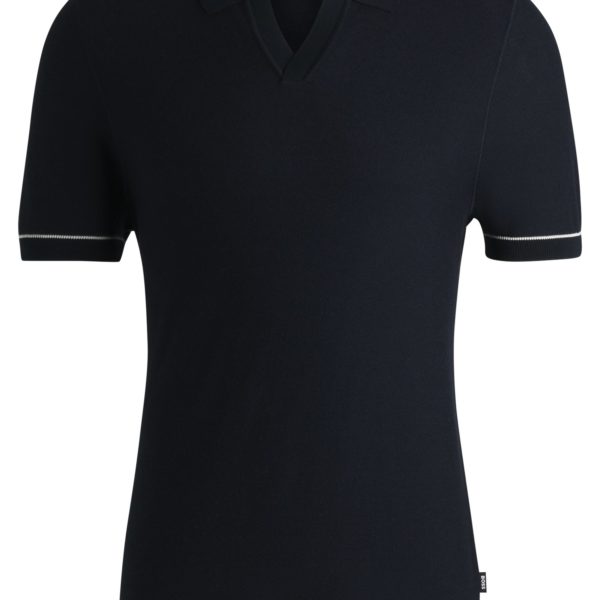 Pull en coton mélangé à col Johnny – Hugo Boss