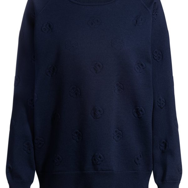Pull en laine mélangée avec doubles B embossés – Hugo Boss