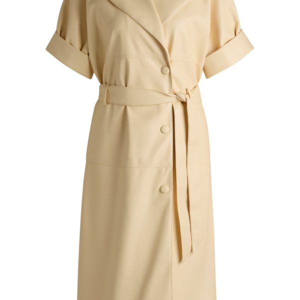 Robe Relaxed style trench en similicuir – Hugo Boss