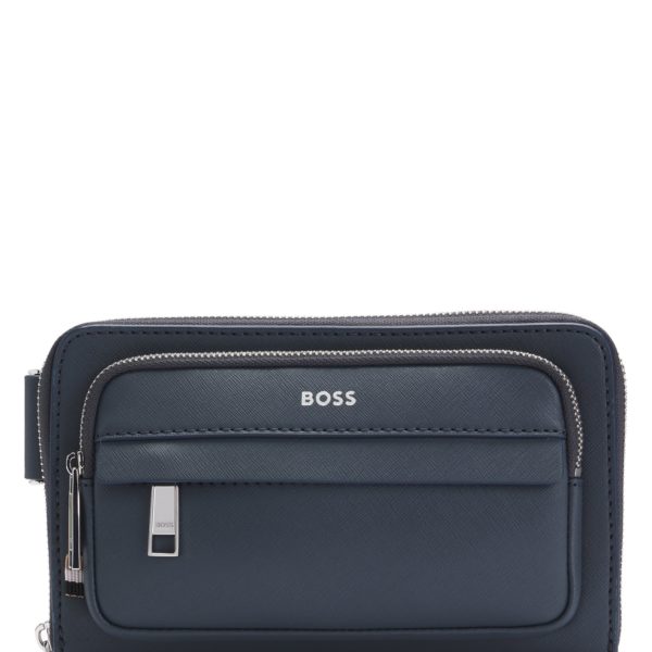 Sac porté croisé structuré avec finitions logotées – Hugo Boss