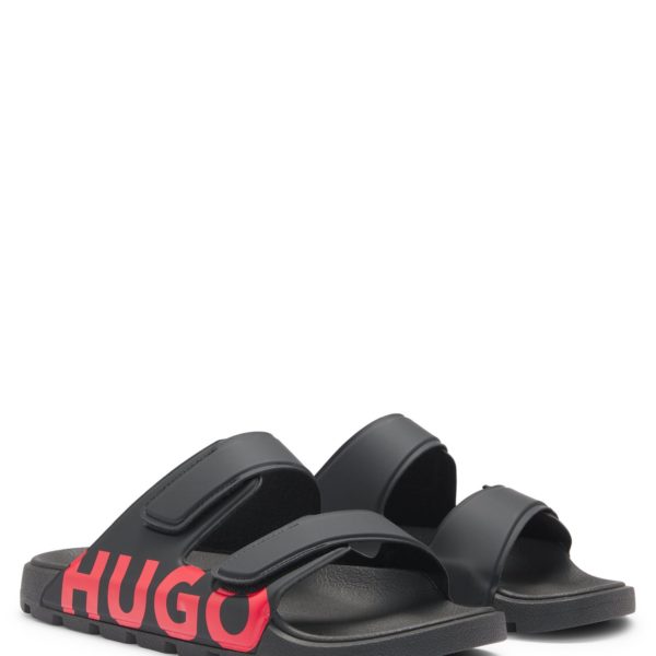Sandales à logo avec deux brides auto-adhésives – Hugo Boss