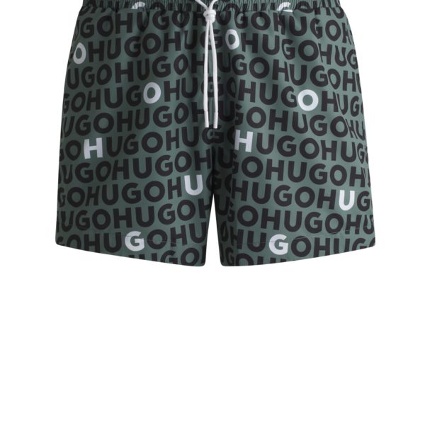 Short de bain à cordon de serrage et logo imprimé – Hugo Boss