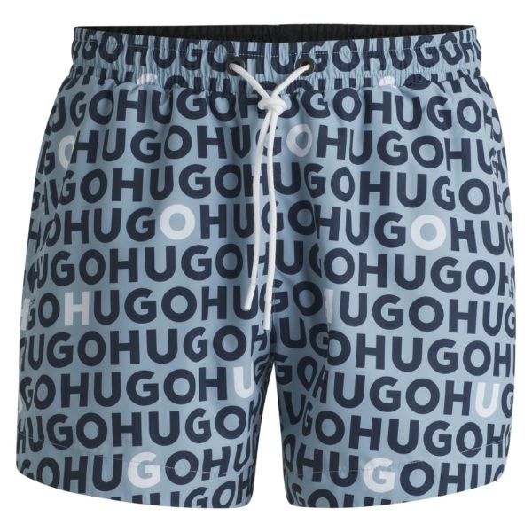 Short de bain à cordon de serrage et logo imprimé – Hugo Boss