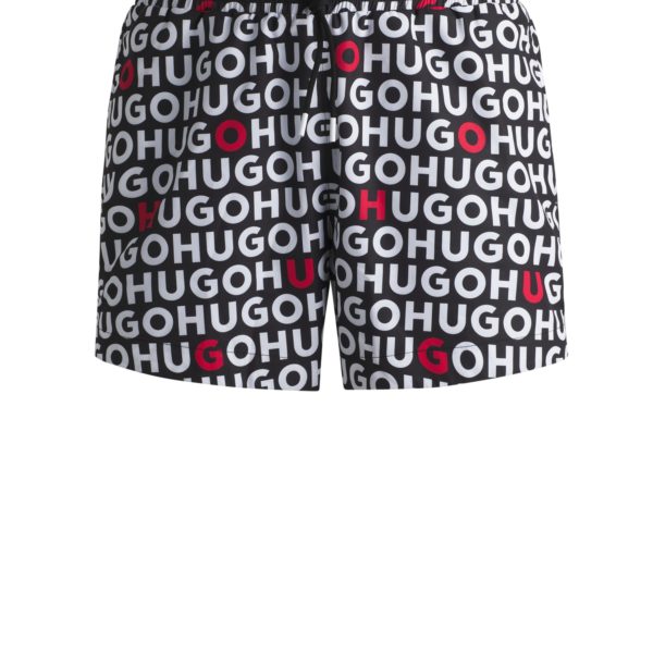 Short de bain à cordon de serrage et logo imprimé – Hugo Boss