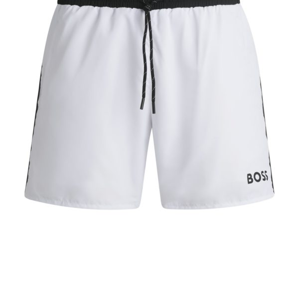 Short de bain à séchage rapide et logo imprimé – Hugo Boss