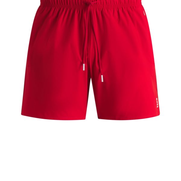 Short de bain avec rayures emblématiques et logo – Hugo Boss