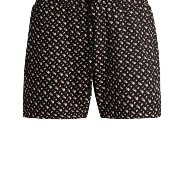 Short de bain entièrement doublé en tissu à séchage rapide à imprimé monogramme – Hugo Boss