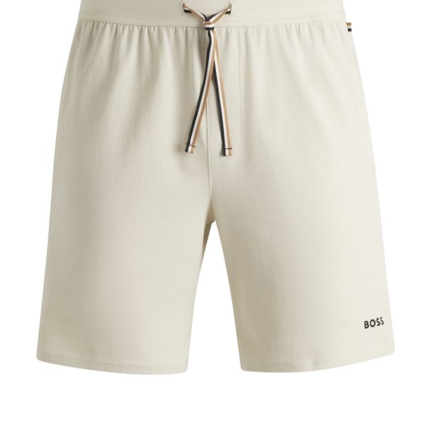 Short de pyjama en coton stretch à logo imprimé – Hugo Boss