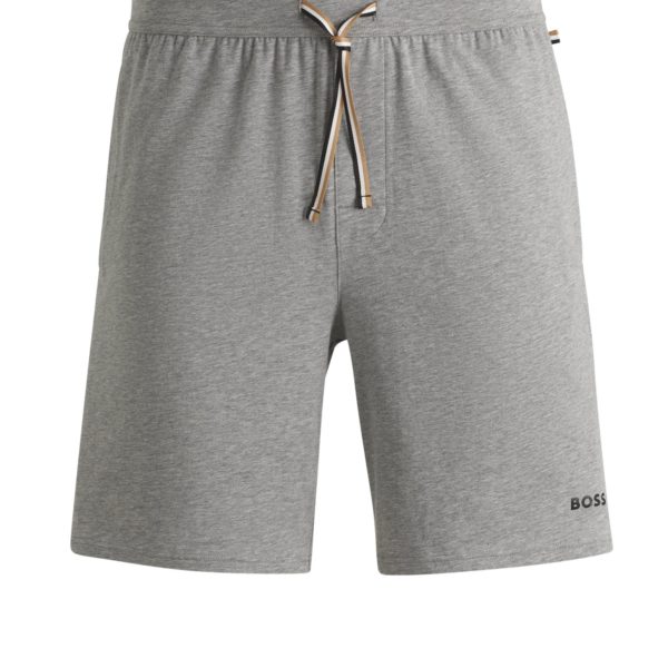 Short de pyjama en coton stretch à logo imprimé – Hugo Boss