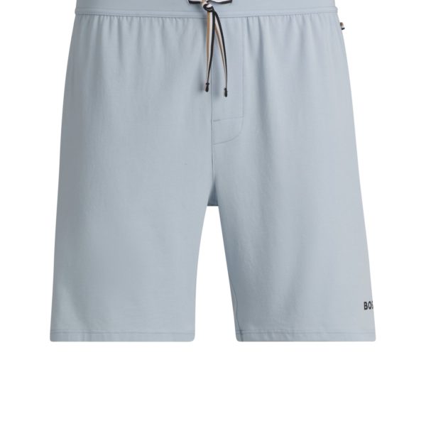 Short de pyjama en coton stretch à logo imprimé – Hugo Boss