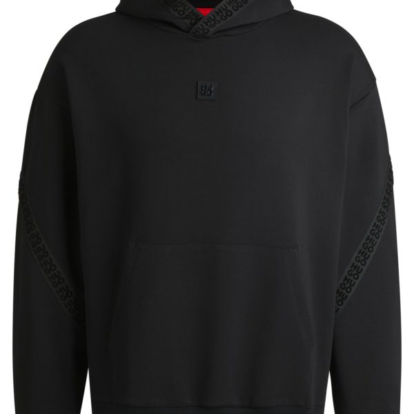 Sweat à capuche Relaxed en coton stretch avec logo revisité – Hugo Boss