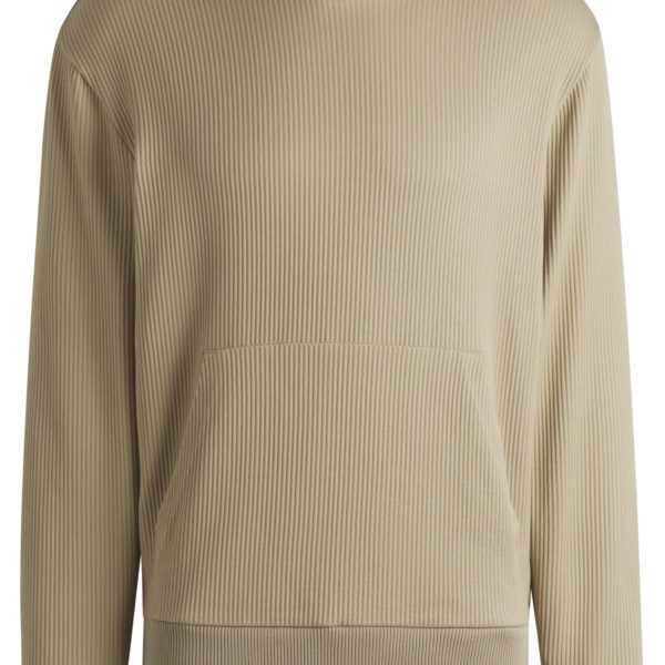 Sweat à capuche en coton mélangé avec rayures – Hugo Boss