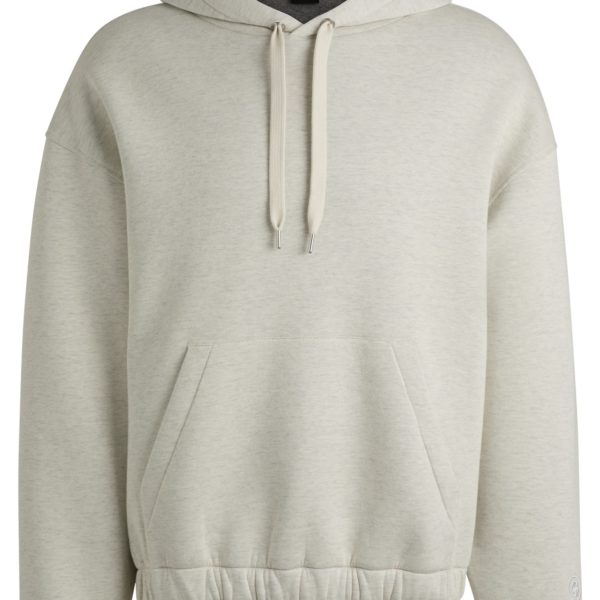 Sweat à capuche en maille double de coton mélangé – Hugo Boss