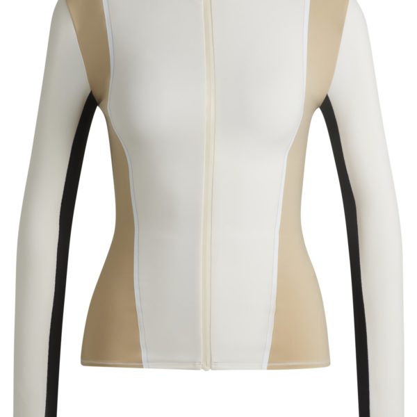 Sweat zippé en tissu stretch color block – Hugo Boss