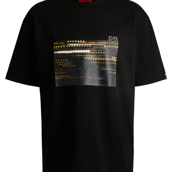 T-shirt HUGO x RB en jersey de coton à imprimé inspiré des courses automobiles – Hugo Boss