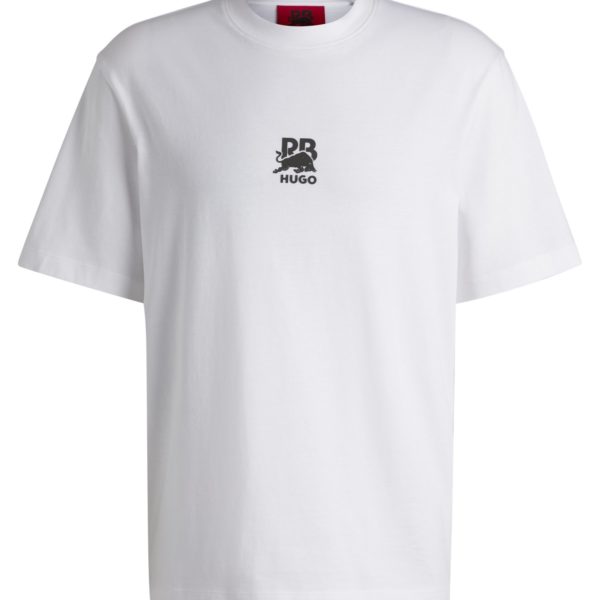 T-shirt HUGO x RB en jersey de coton avec logo en carbone – Hugo Boss