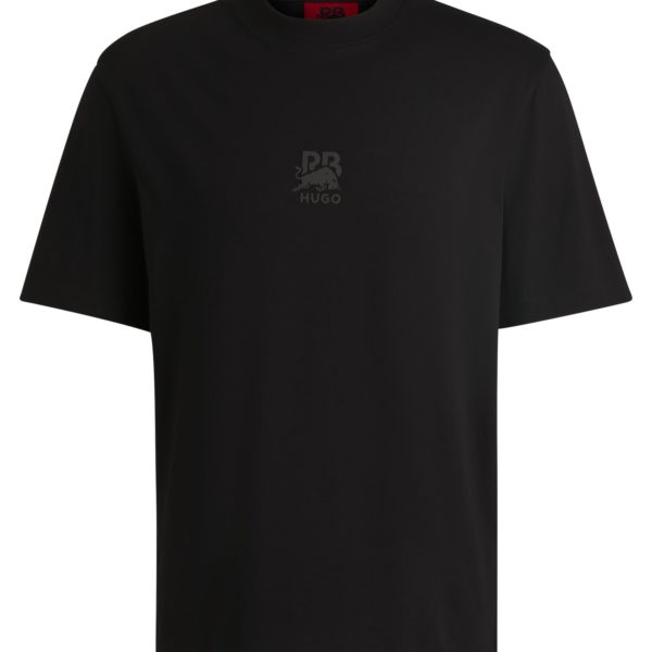 T-shirt HUGO x RB en jersey de coton avec logo en carbone – Hugo Boss