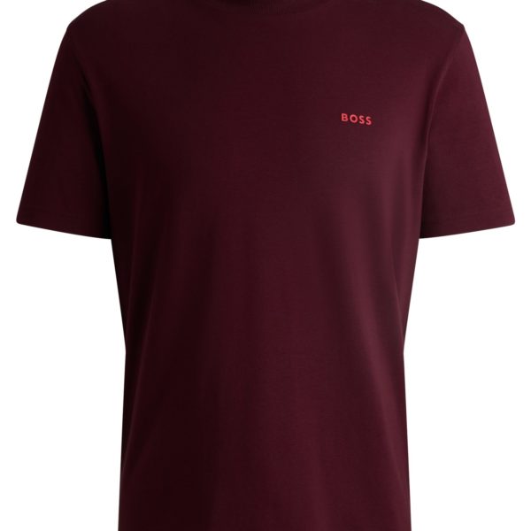 T-shirt Regular en coton stretch avec logo contrastant – Hugo Boss