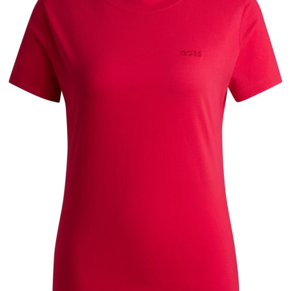 T-shirt Slim en jersey de coton avec logo ton sur ton – Hugo Boss