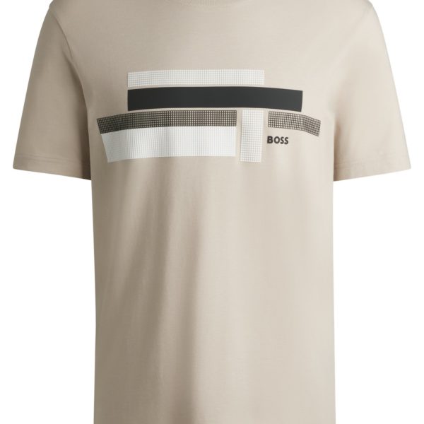T-shirt coupe décontractée en tissu stretch avec logo artistique – Hugo Boss
