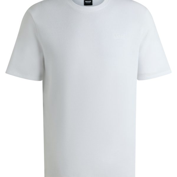 T-shirt de pyjama à la structure gaufrée avec logo brodé – Hugo Boss