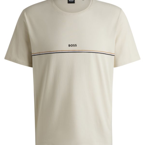 T-shirt de pyjama en coton stretch à logo imprimé – Hugo Boss
