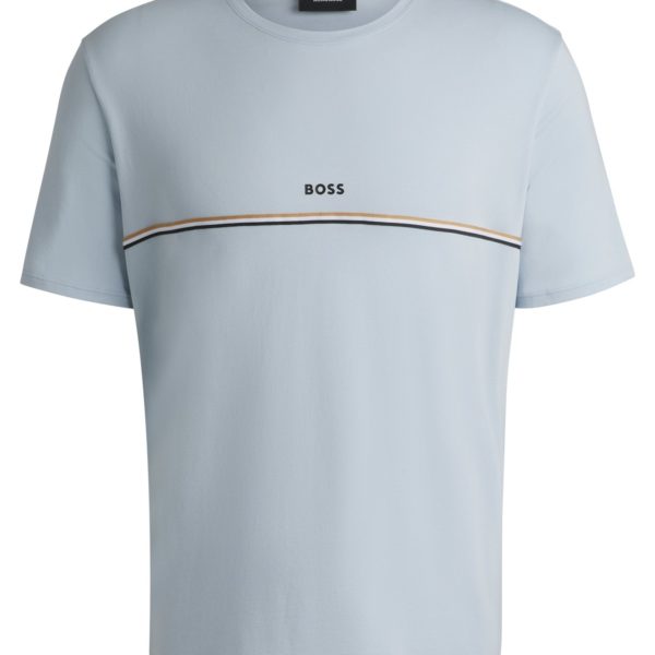 T-shirt de pyjama en coton stretch à logo imprimé – Hugo Boss