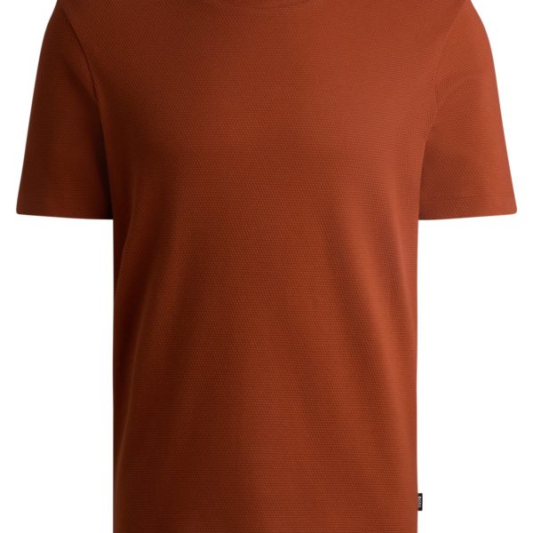 T-shirt en coton mélangé à la structure jacquard effet bulle – Hugo Boss