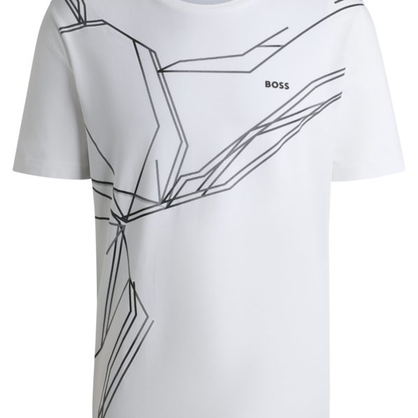 T-shirt en coton stretch à imprimé dégradé – Hugo Boss
