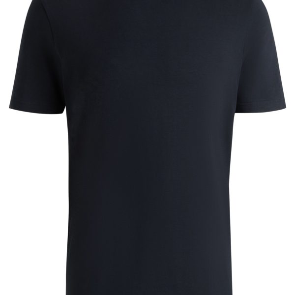 T-shirt en coton stretch avec logo au col – Hugo Boss