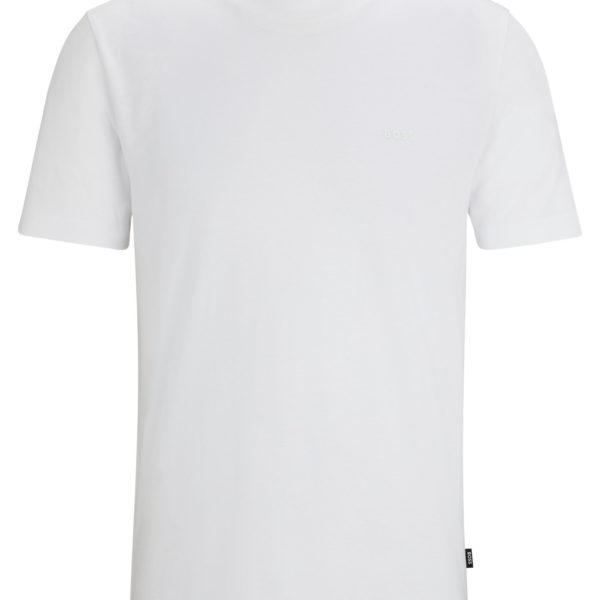 T-shirt en jersey de coton avec détail logoté – Hugo Boss