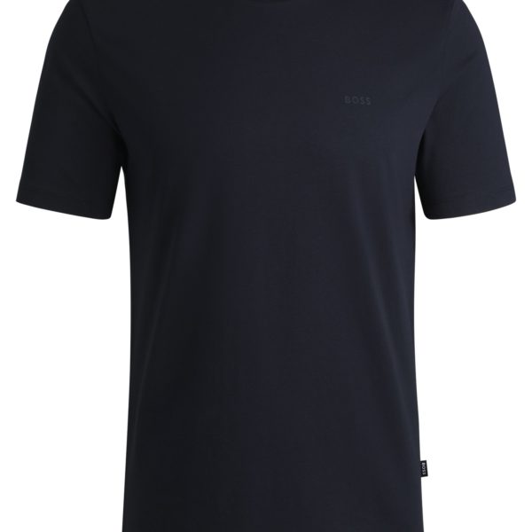 T-shirt en jersey de coton avec détail logoté – Hugo Boss