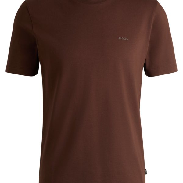 T-shirt en jersey de coton avec détail logoté – Hugo Boss